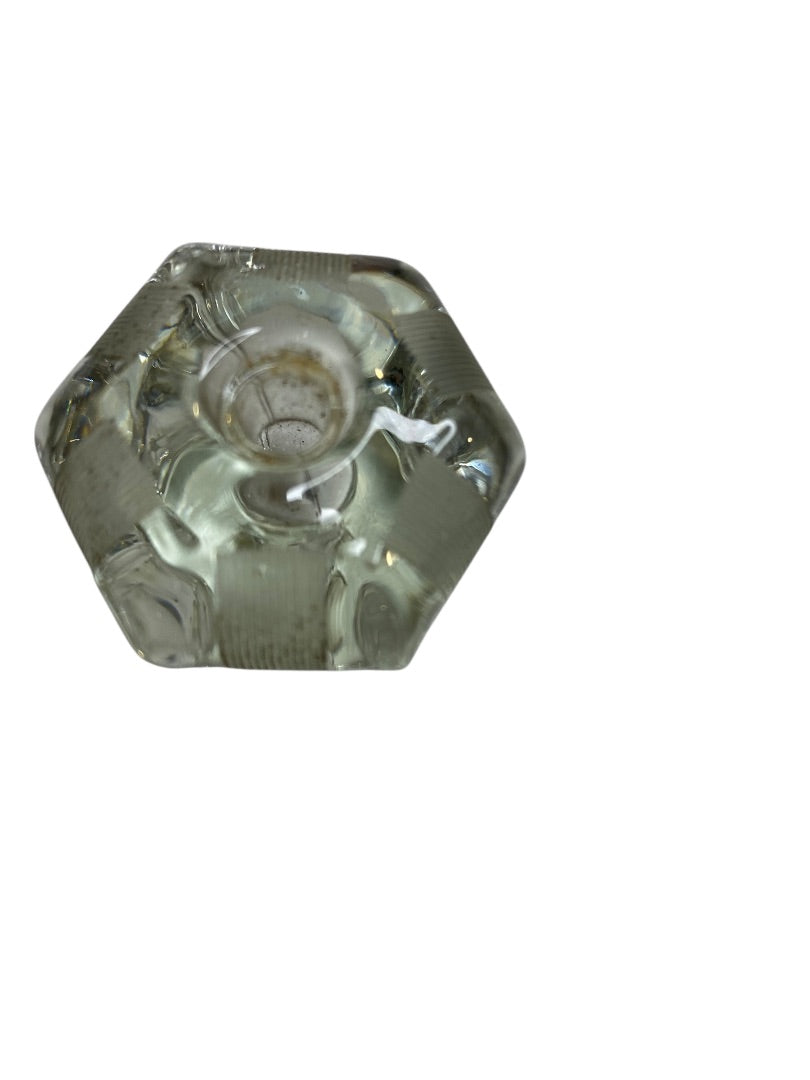 Glass Antique Drawer Knob Pull Clear 39mm 1.5" No Hardware