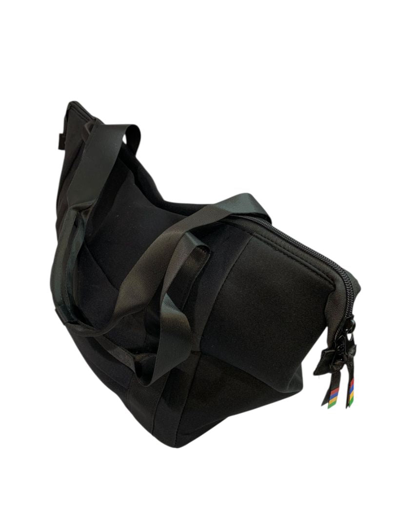 Ebay Branded Black Neoprene Tote Travel Bag 22 x 14x 7  Bag Rainbow Strap New