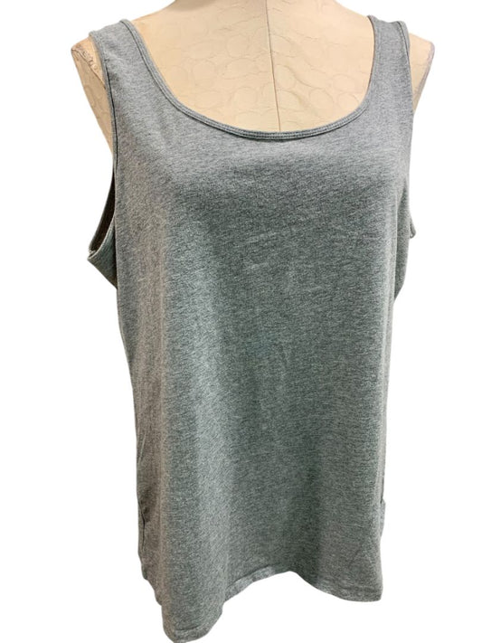 Size 2XL Duluth Trading Co Womens Gray Tank Top Shirt