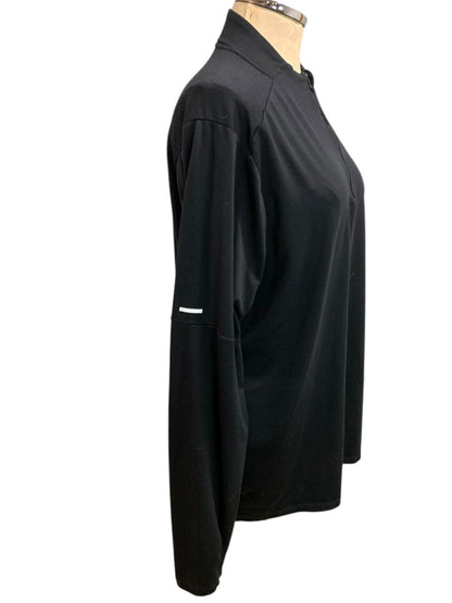 Large Nike Running Dri-Fit Mens Black 1/2 Zip Shirt Element DD4756