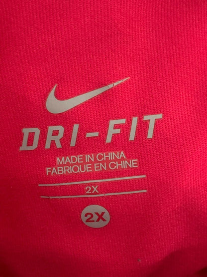Size 2X Nike Dri-Fit Womens Hot Pink Athletic Pullover 387333
