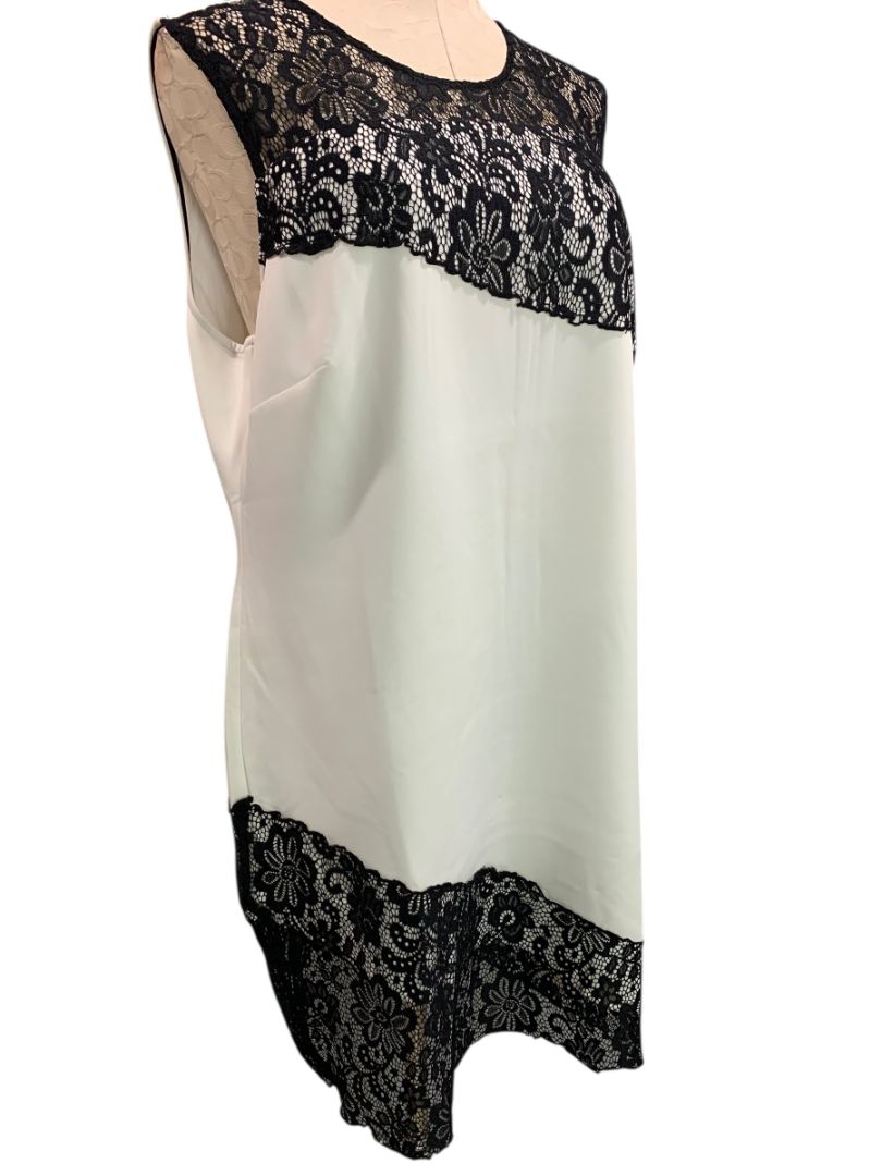 Size 18 Maree Pour Toi New Sheath Dress Ivory Black Lace Sleeveless