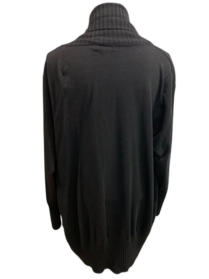Size 3X International Concepts Woman Black Sweater Open Cardigan Shawl Collar
