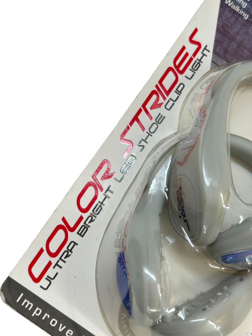 Aduro Sport Color Strides Blue Light Shoe Running Clips Ultra Bright LED New