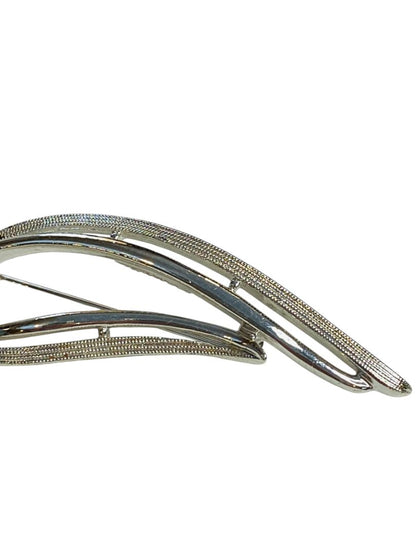 Vintage Signed Sarah Coventry Silvertone Rhinestone Brooch Pin Abstract 2.5"