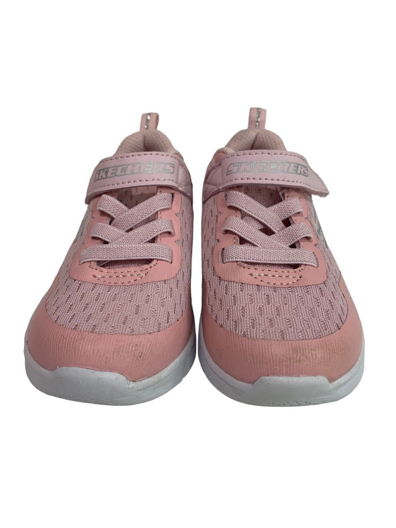 Size 9 Little Kids Skechers Light Pink Racer Gal Sneakers 302377N