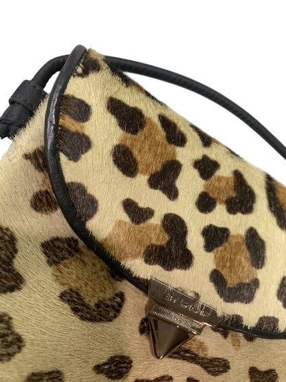 Vintage Americana by Sharif Pony Hair Leopard Print Shoulder Bag Purse