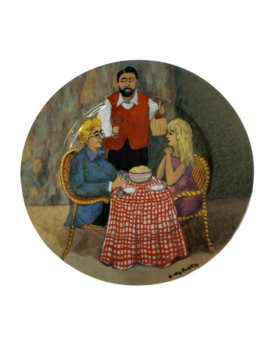 Guy Buffet Tuscan Storefronts Salad Plate Wedding Anniversary Toast 8 Inch