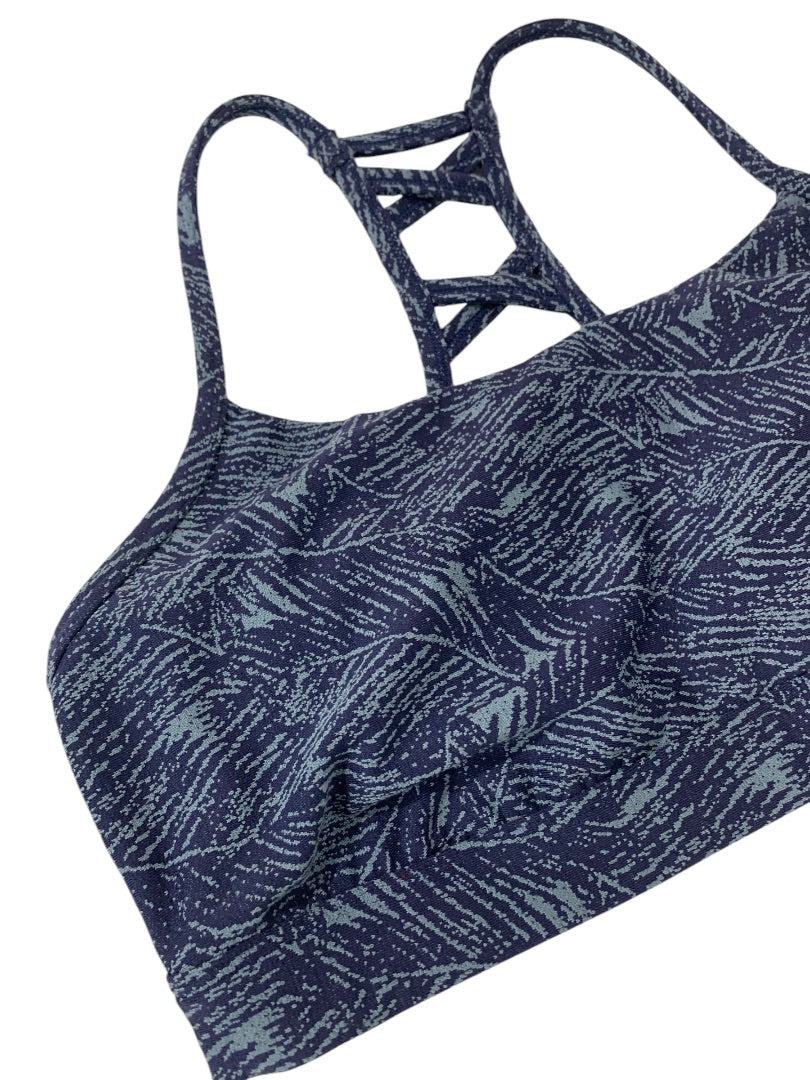 Medium All in Motion Blue Print Sports Bra Removable Pads