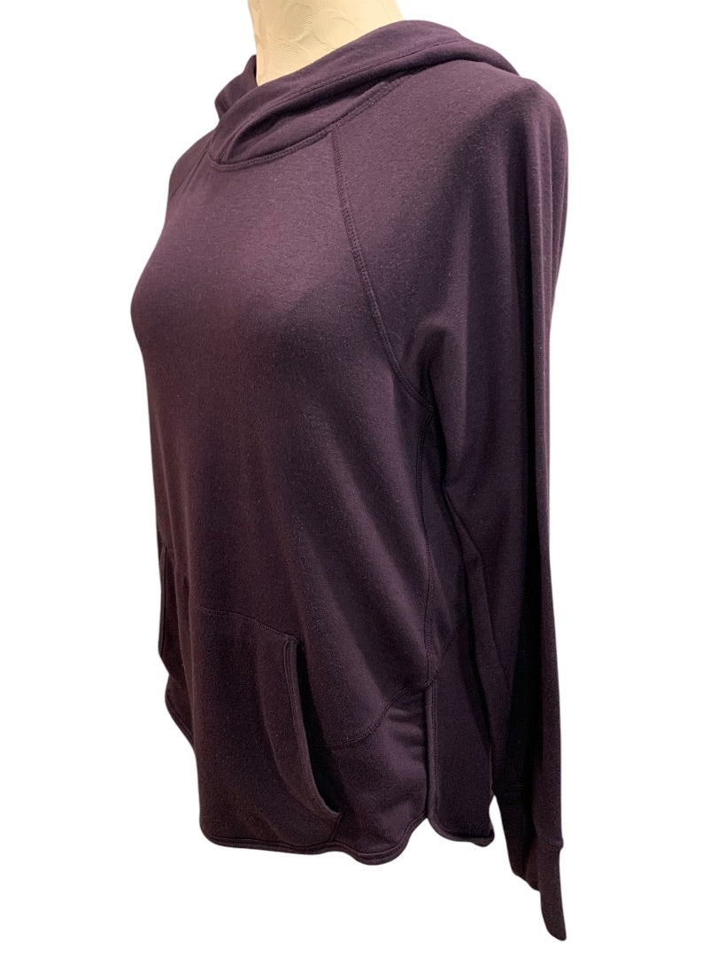 Medium Yogalicious Womens Purple Soft Pullover Hoodie Shirt