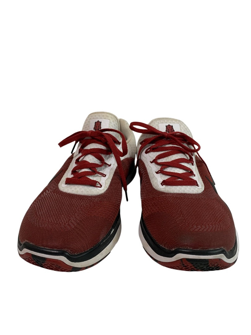 Size 9.5 Nike Free Trainer Mens Sneaker Arkansas Razorbacks Go Hogs Woo Pig