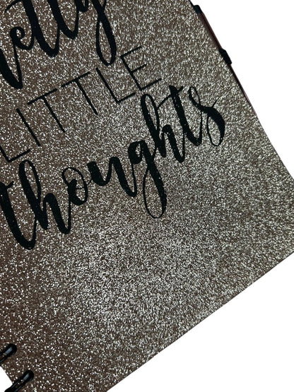 Claires New Gold Glitter Lined Journal Spiral Bound 8 x 6 Inch