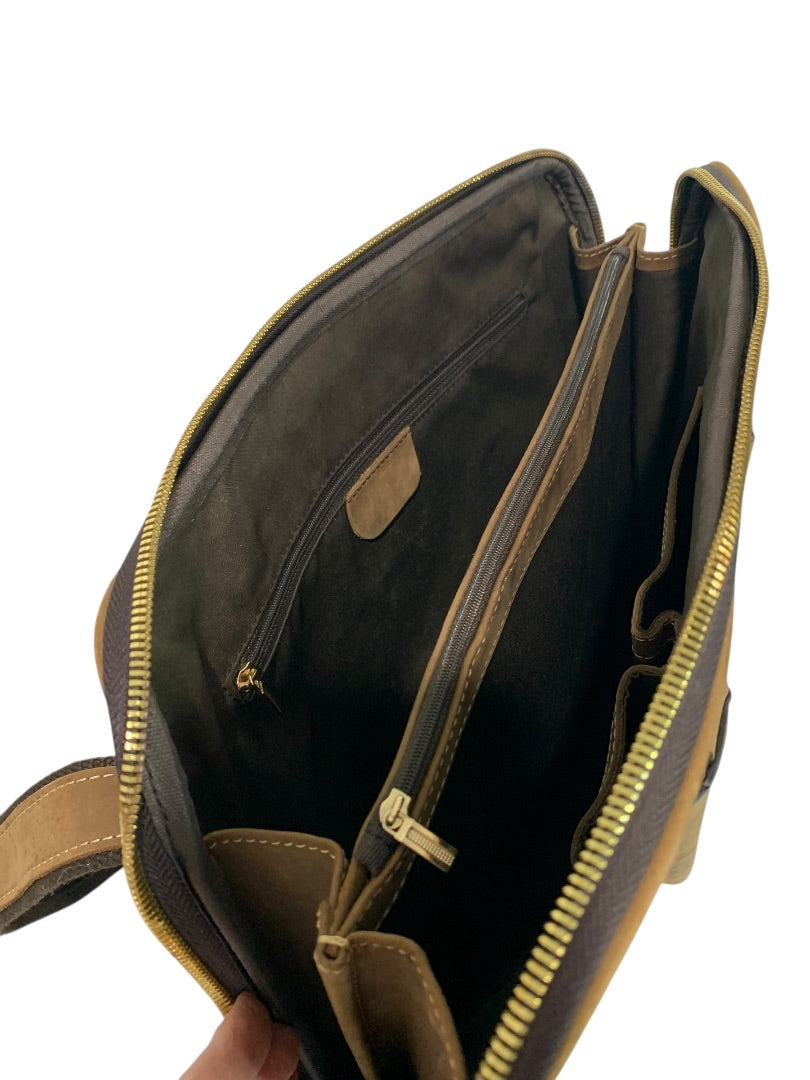 Quintessential Crocodile Style Genuine Leather Bag Briefcase Brown