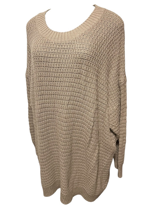 3X Old Navy Crew Neck Long Sleeve Womens Brown Sweater