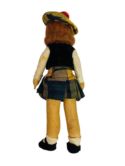 Vintage Chad Valley Cloth Doll 12 Inch Scottish Girl Made in England
