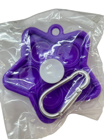 Lot of 5 New Fidget Spinners with Carabiner Clip Pop Star Flyer Multicolor