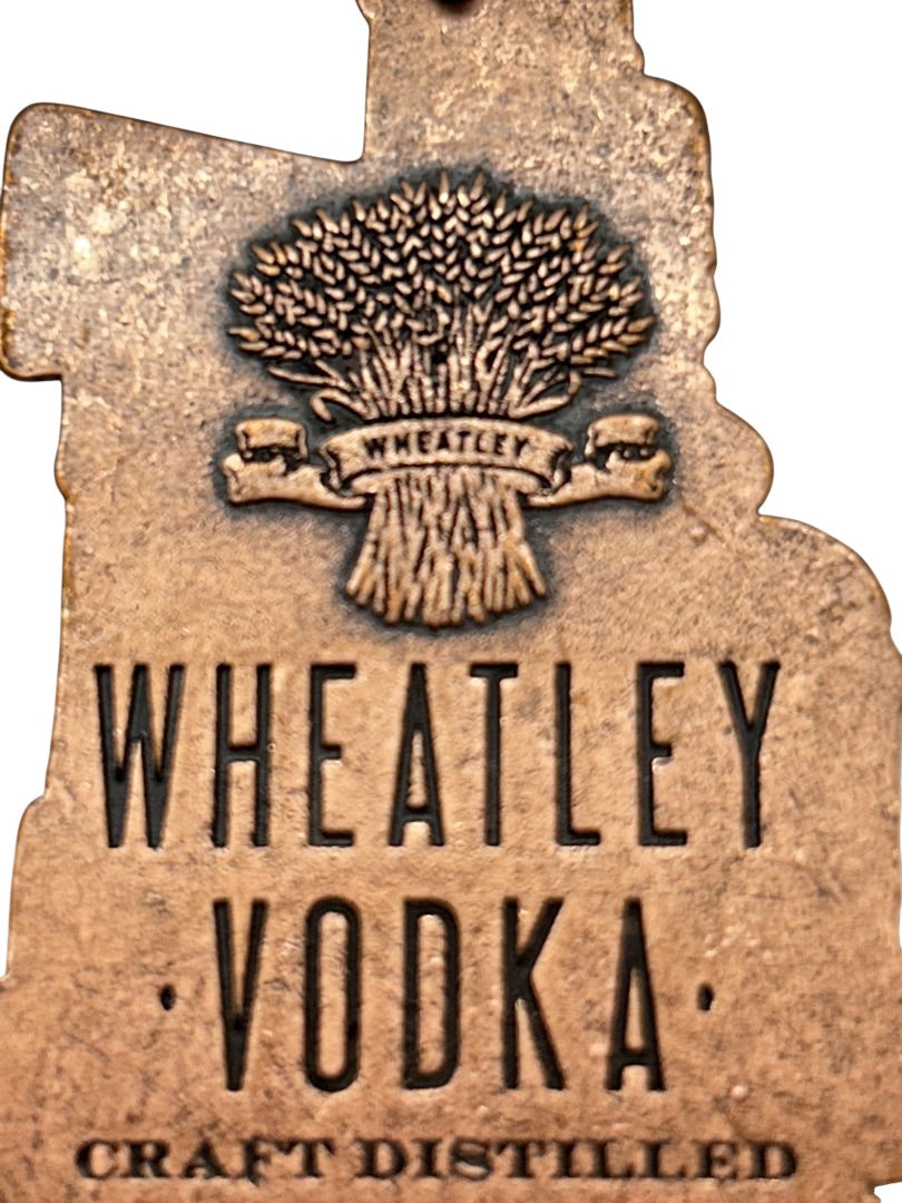 Wheatley Vodka Promotion Keychain Bottle Opener Copper Color 4" Keyring