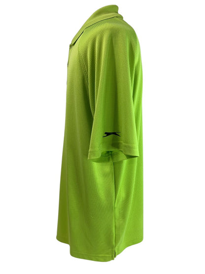 XL Slazenger Mens Polo Golf Shirt Short Sleeve Lime Green