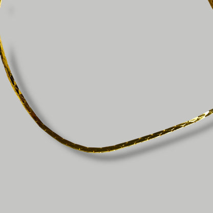 New The Fabrini Collection Goldtone Cobra Chain Necklace 16 Inch Spring Clasp