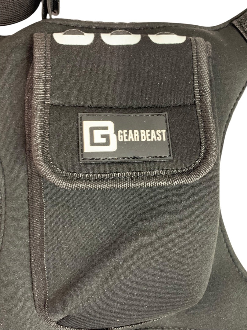 Gear Beast Adult Running Vest Phone Holder Lightweight Black Pocket Adjustable