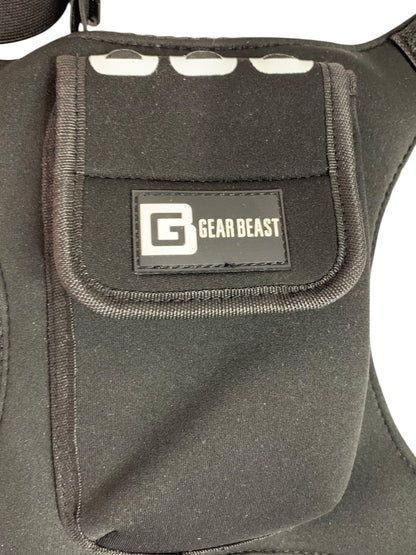 Gear Beast Adult Running Vest Phone Holder Lightweight Black Pocket Adjustable