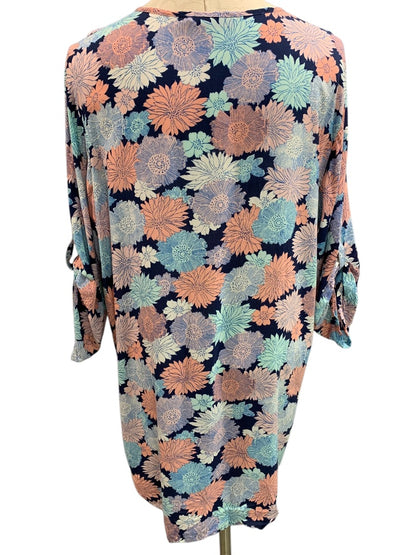 XL Josie Natori Pullover Womens Pullover Coverup Floral Sheer