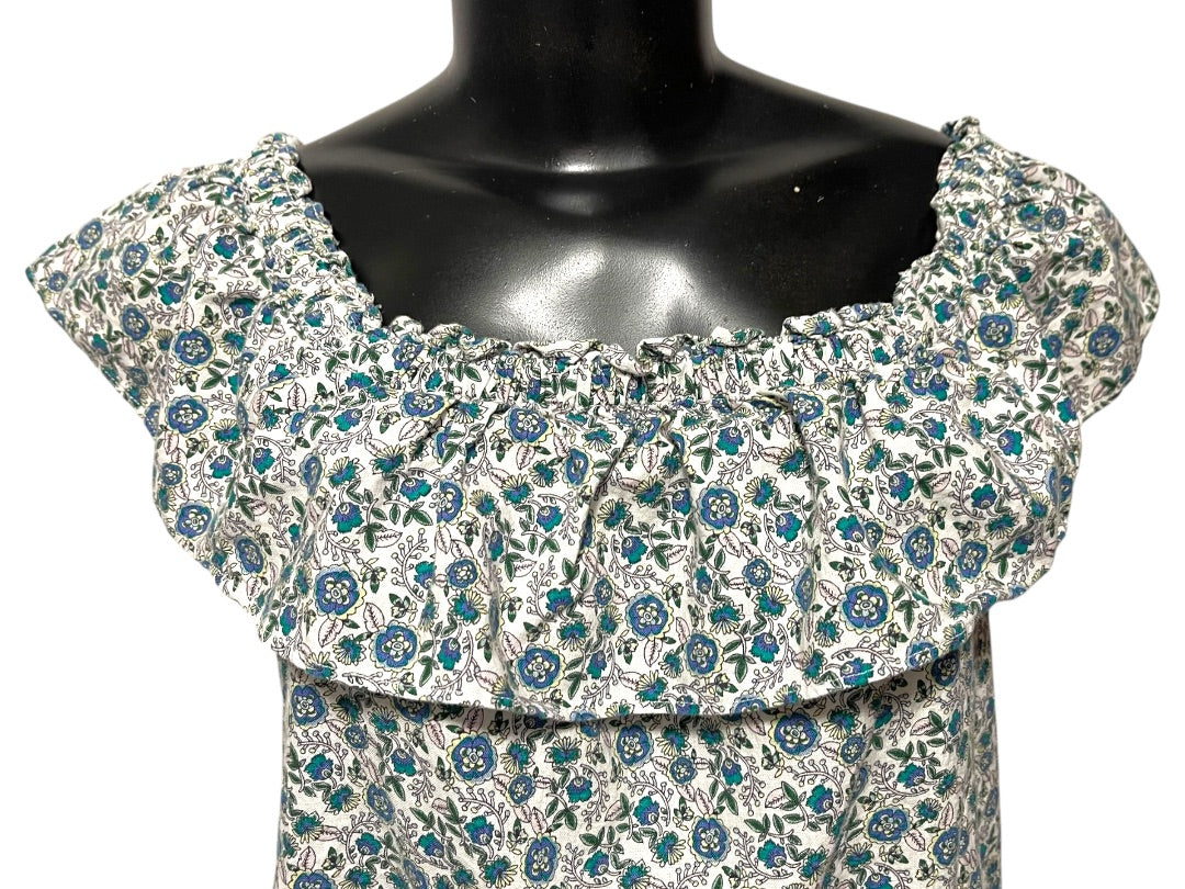 XXS J. Crew Tiered Ruffled Lined Floral Mini Skirt AY478