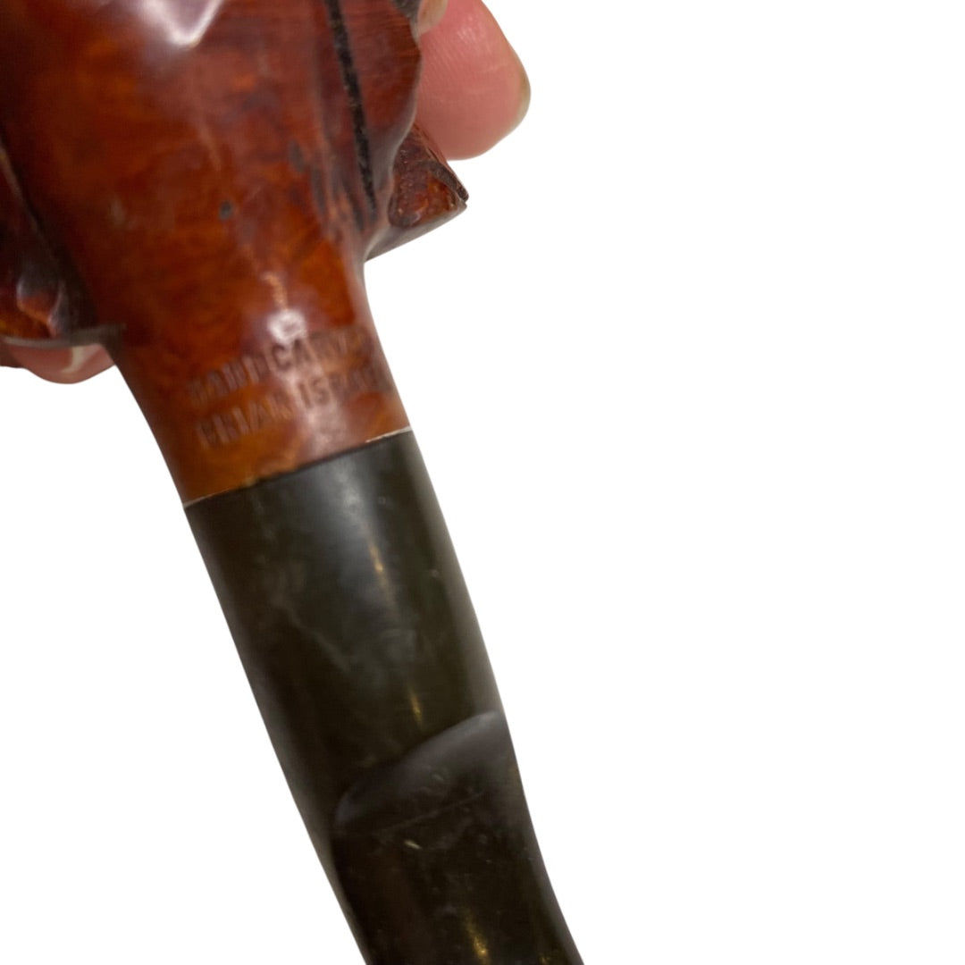 Vintage Sir Walter Raleigh Briar Hand Carved Isreal Smoking Pipe