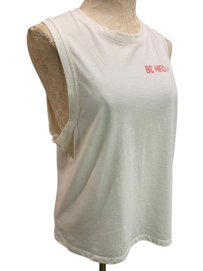 Small Fabletics Womens White Tank Top Shirt "Be Kind"