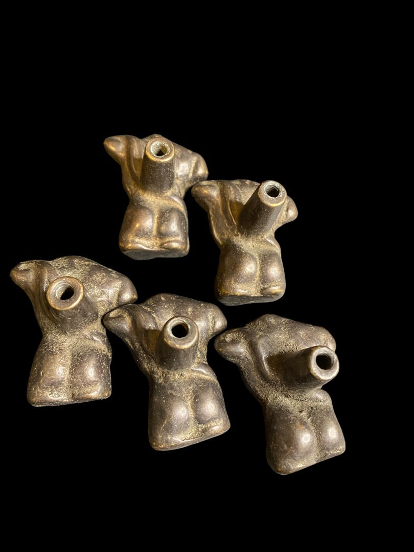 Set of 5 Bronze Male Torso Drawer Pull Knobs 45mm  1.7"