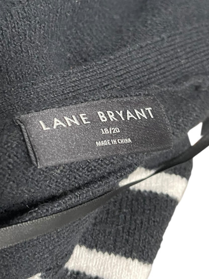 18/20 Lane Bryant Long Sleeve Button Down Striped Cardigan Black & White