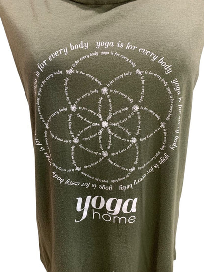 2XL Yoga Home Green Womens Olive Green Tank Top Lightweight
