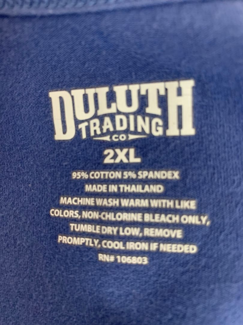 Size 2XL Duluth Trading Co Womens Blue Tank Top Shirt