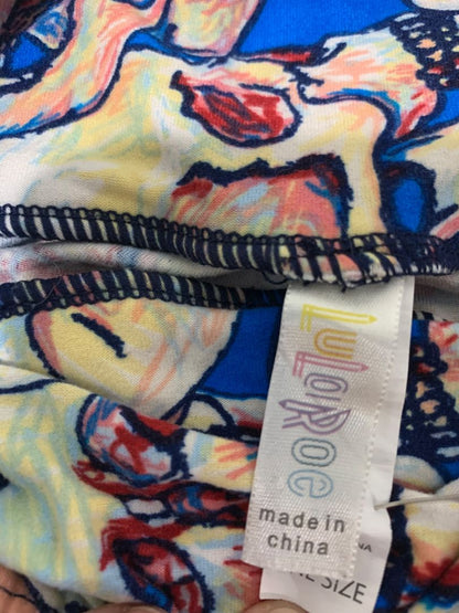 One Size LulaRoe Womens Leggings 3 Pair Assorted Skull Rose Spiderweb