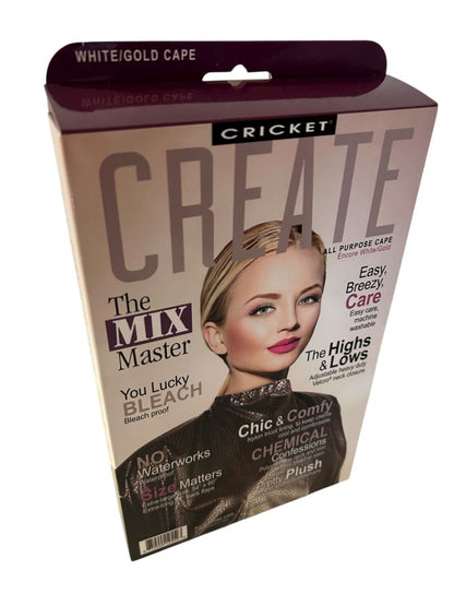 Cricket Create Hair Salon All Purpose Cape Styling Bleachproof New
