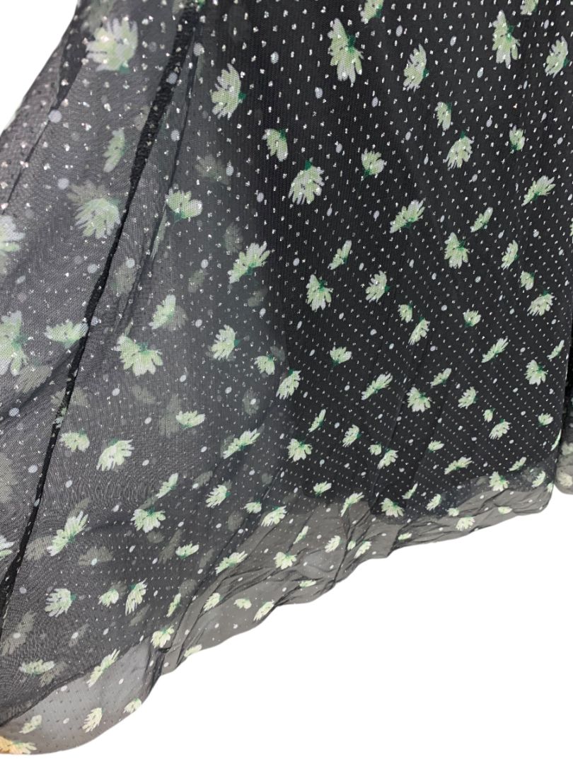 Size 22/24 Cato New Pull On Midi Skirt Black Glittered Tulle