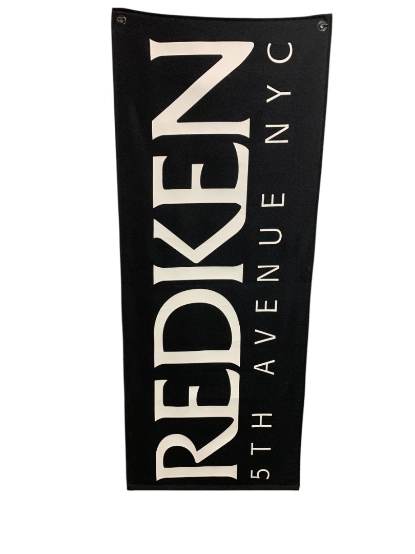 Redken Fabric Banner Black White 38" x 16" 2 Grommets Hair Care Products
