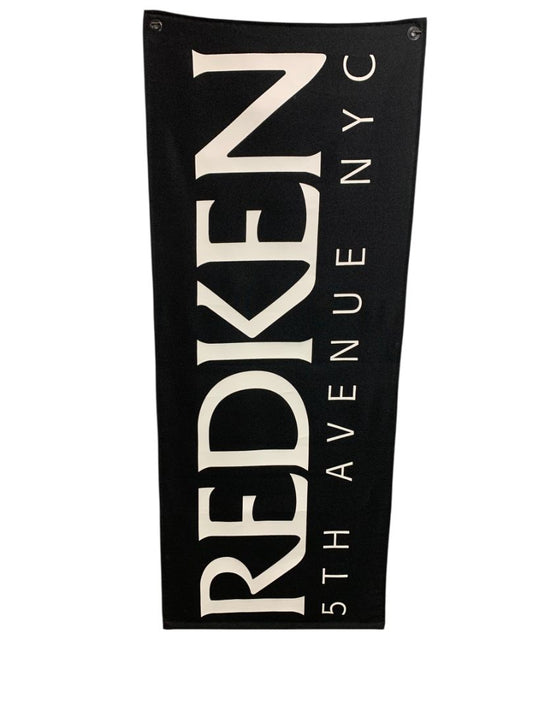 Redken Fabric Banner Black White 38" x 16" 2 Grommets Hair Care Products
