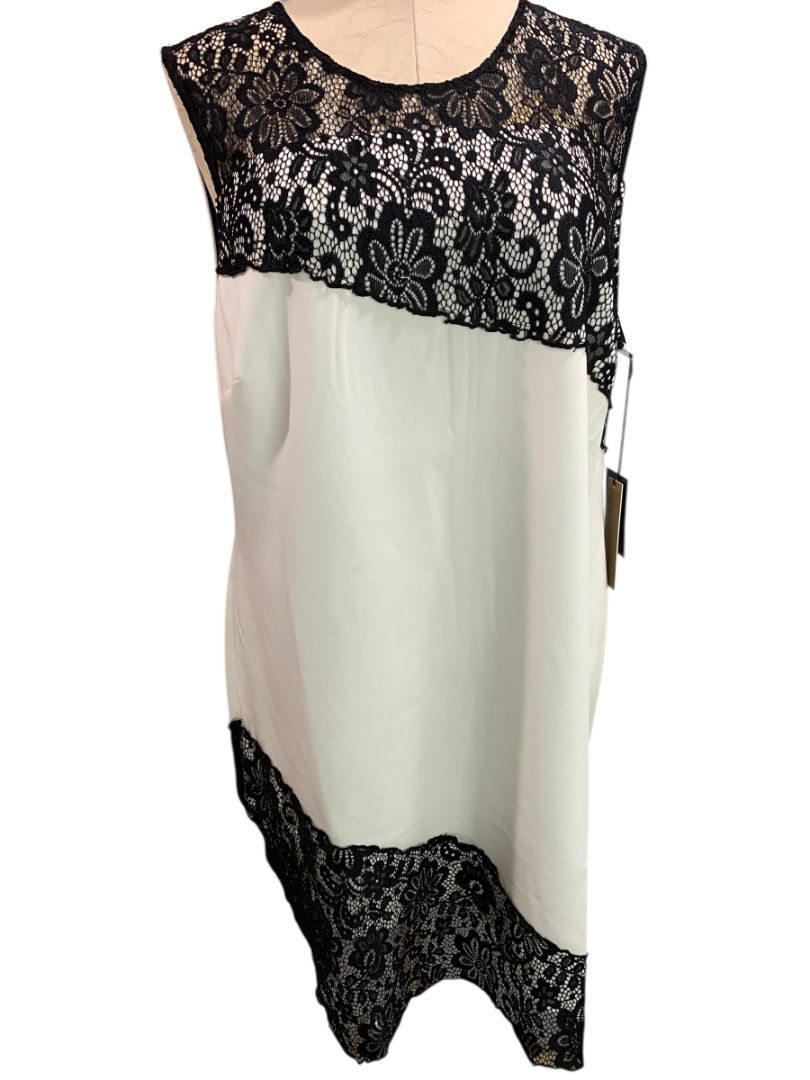 Size 18 Maree Pour Toi New Sheath Dress Ivory Black Lace Sleeveless