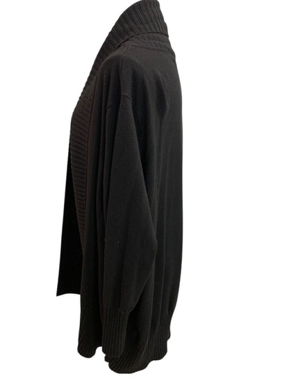 Size 3X International Concepts Woman Black Sweater Open Cardigan Shawl Collar