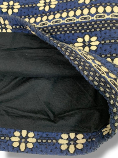 Size 2 J.Crew Floral Jacquard Mini Skirt Navy Blue Pockets 07835