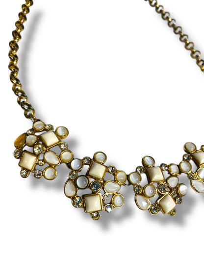 Banana Republic Goldtone Necklace Statement Lays Flat 17.5-20.5"