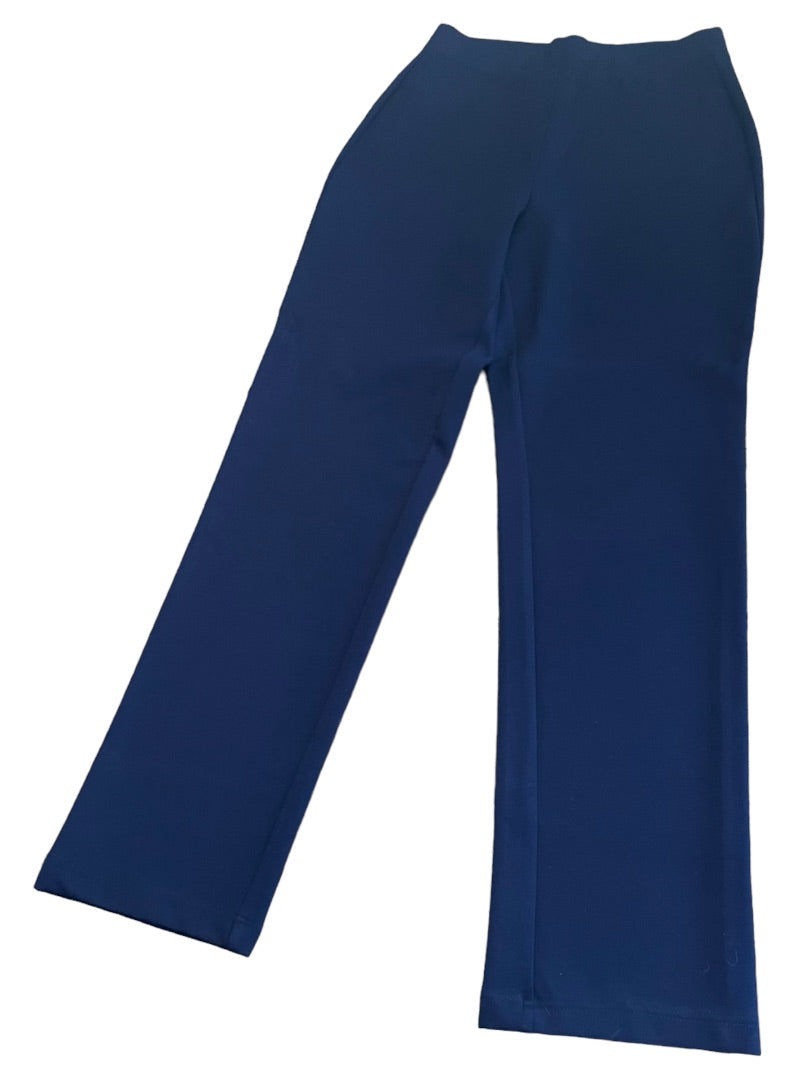 XS Susan Graver Womens Stretch Pants Pull On Navy Blue Ponte Knit