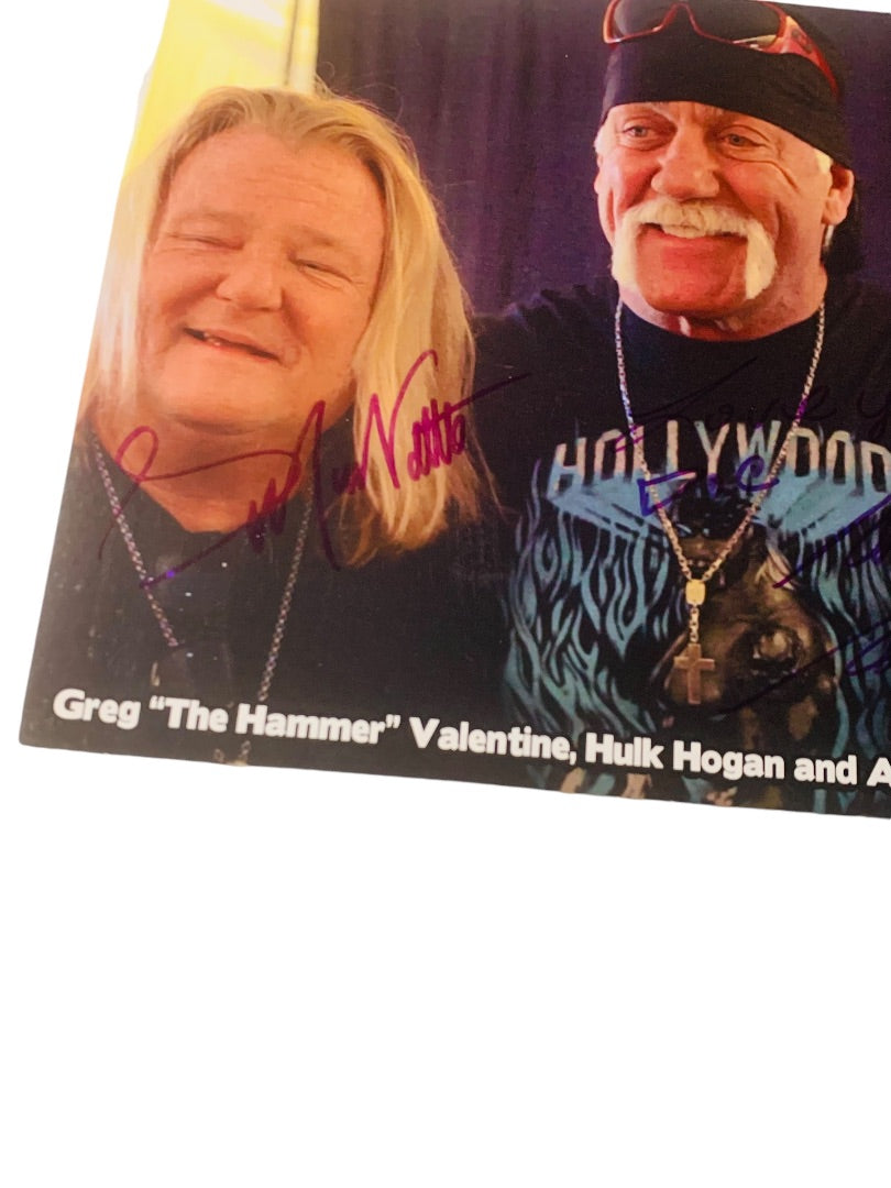 Signed 8 x 10 Cardstock Promo Wrestling Greg "The Hammer" Valentine Andrew Anderson Personalized Autograph