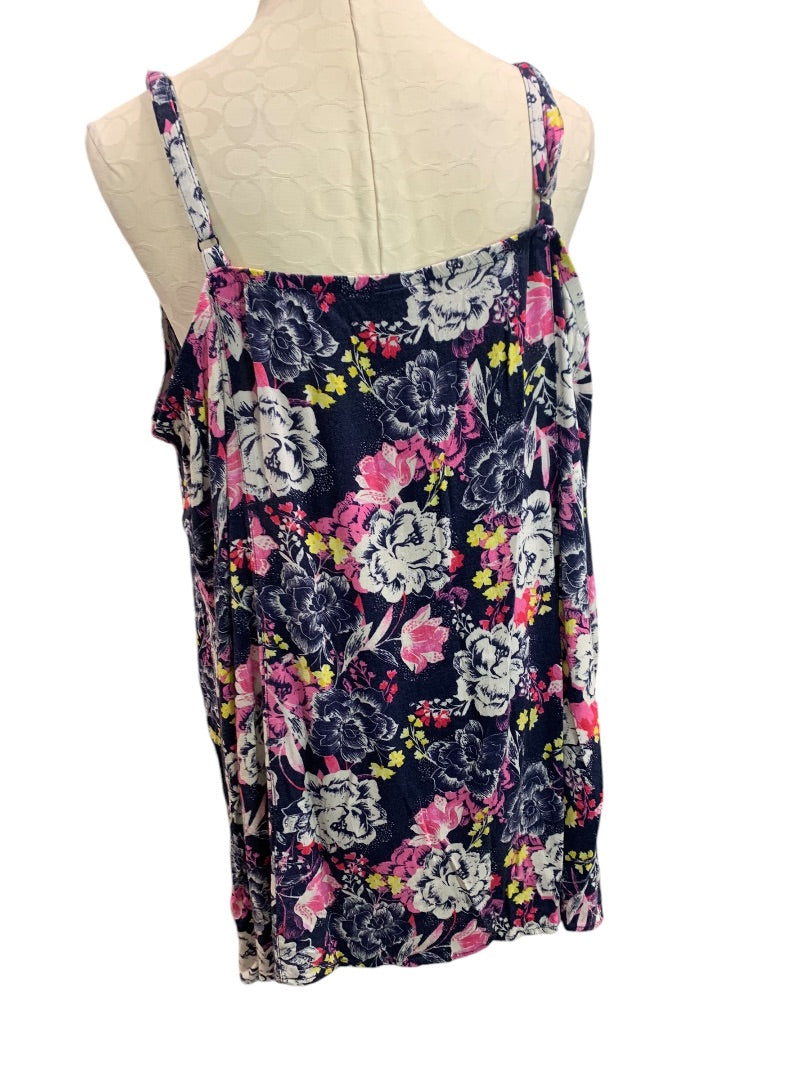 3X Torrid Womens Boho Sleeveless Blouse Cami Stretch Floral