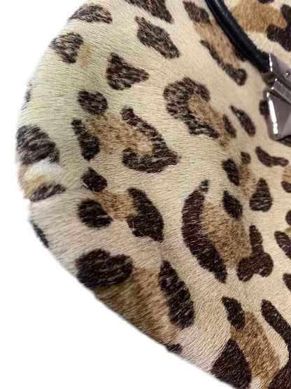 Vintage Americana by Sharif Pony Hair Leopard Print Shoulder Bag Purse