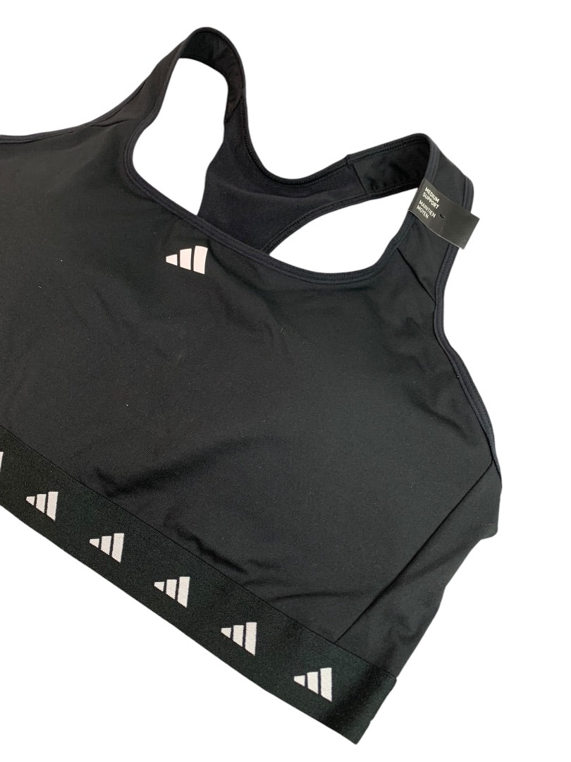 3X Adidas New TechFit Sports Bra Black Medium Support HN7282