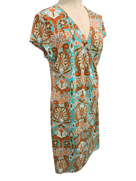 Large Jones New York Signature Womens Print Stretch Dress Faux Wrap