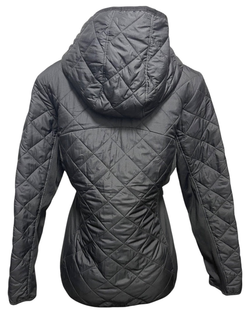 Medium Skechers Light Quilted Womens Hooded Zip Jacket Black