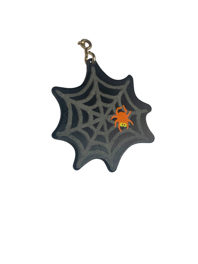 Vintage Halloween 1987 Hallmark Cards Plastic Spider Web Pendant Charm 2 Inch